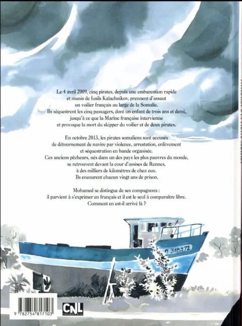 Verso de l'album L'Homme aux bras de mer - Itinéraire d'un pirate somalien