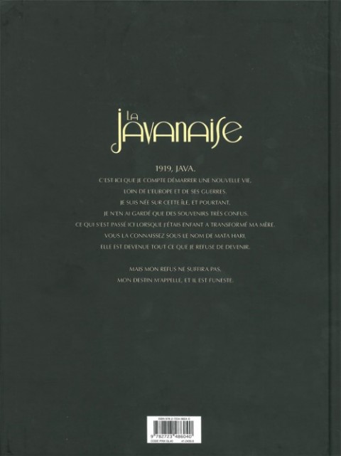 Verso de l'album La Javanaise Tome 1 La Fille de Mata Hari