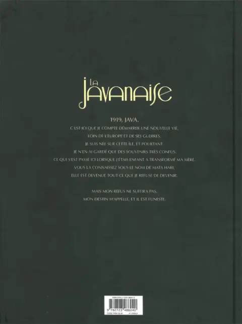 Verso de l'album La Javanaise Tome 1 La Fille de Mata Hari