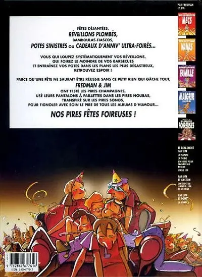 Verso de l'album Jim et ses copains Tome 10 Nos pires fêtes foireuses