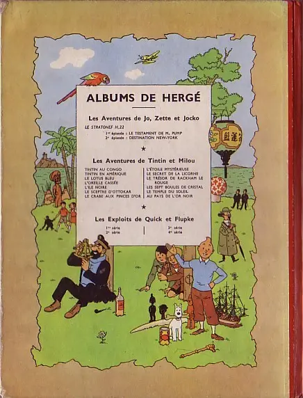 Verso de l'album Les Aventures de Jo, Zette et Jocko Tome 1 Le testament de M. Pump