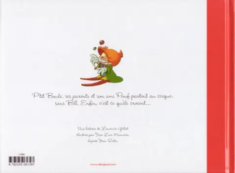 Verso de l'album P'tit Boule & Bill Tome 6 Au cirque