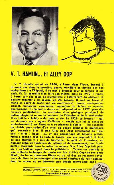 Verso de l'album Alley Oop Tome 1