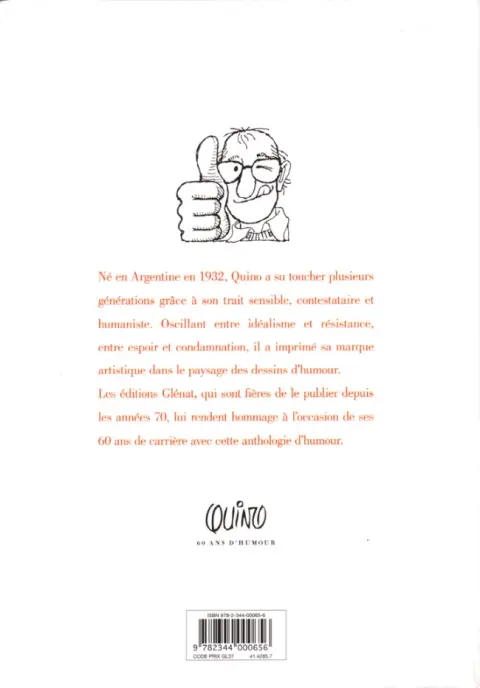Verso de l'album Quino - 60 ans d'humour