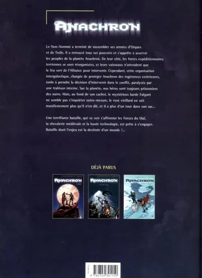 Verso de l'album Anachron Tome 4 L'héritage du héros