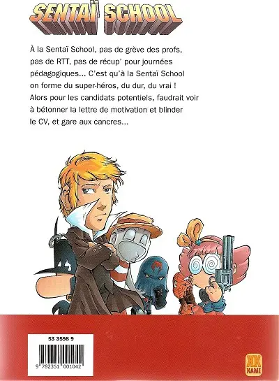 Verso de l'album Sentaï School - L'École des héros 3