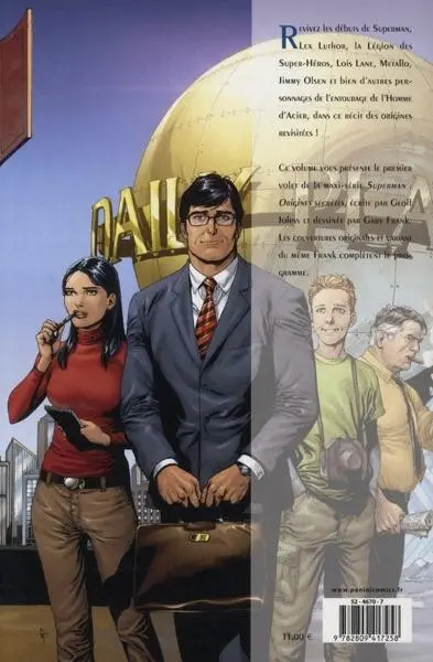 Verso de l'album Superman - Origines secrètes Tome 1