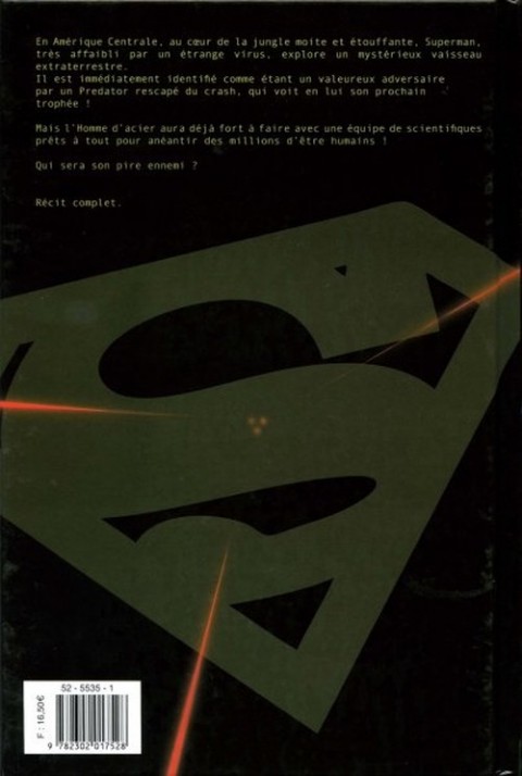 Verso de l'album Superman vs Predator