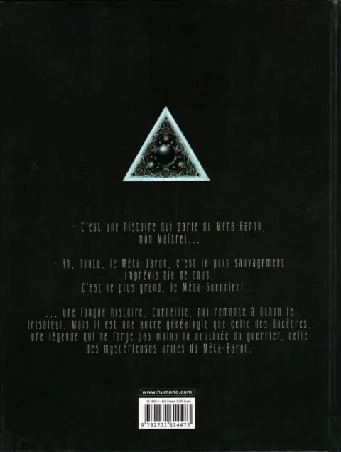 Verso de l'album Les Armes du Méta-Baron