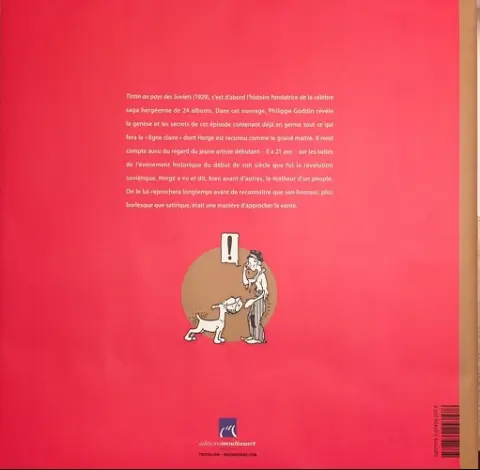 Verso de l'album Hergé, Tintin et les soviets La naissance d'une œuvre
