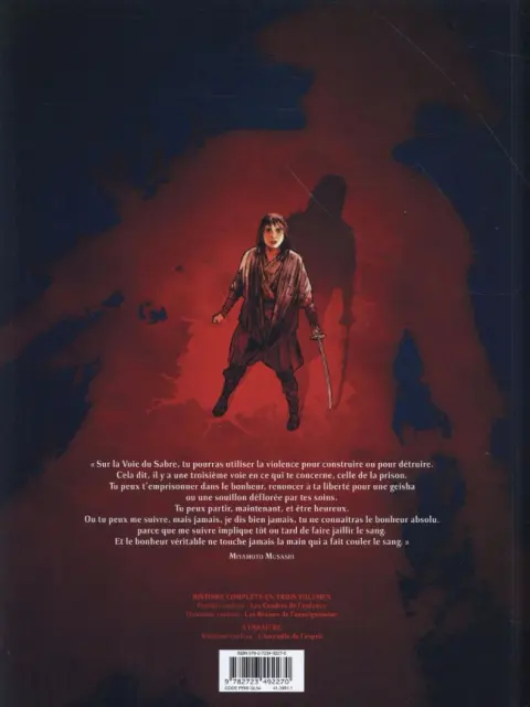 Verso de l'album La Voie du Sabre Tome 2 Les Braises de l'enseignement