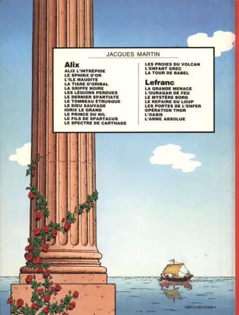 Verso de l'album Alix Tome 7 Le Dernier Spartiate