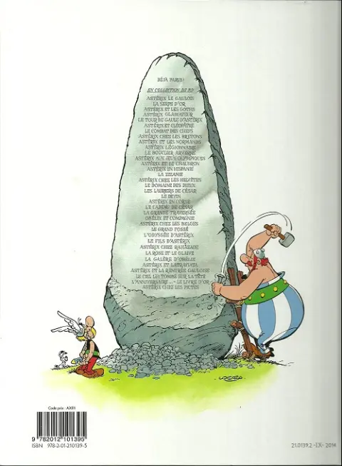 Verso de l'album Astérix Tome 7 Le combat des chefs