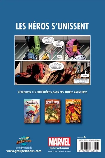 Verso de l'album Avengers (Les Aventures) Tome 1 Les Héros S'unissent
