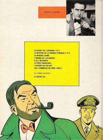 Verso de l'album Blake et Mortimer Tome 5 La Marque Jaune