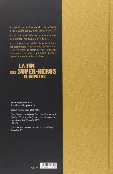 Verso de l'album La Brigade Chimérique