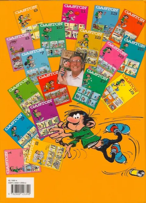 Verso de l'album Gaston Tome 9 Édition spéciale 40e anniversaire