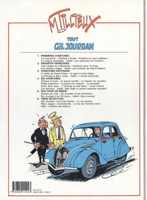 Verso de l'album Gil Jourdan Tout Gil Jourdan Tome 1 Premières aventures