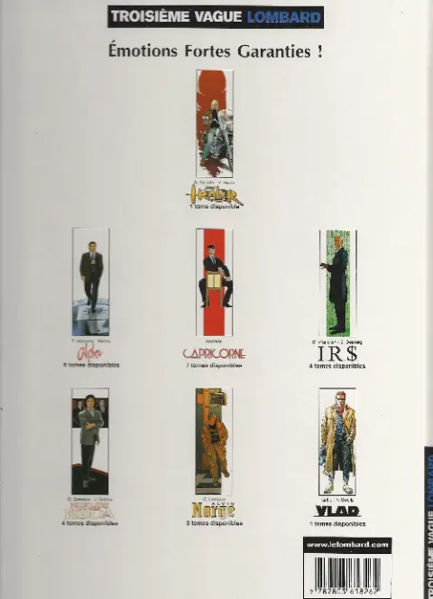 Verso de l'album James Healer Tome 1 Camden Rock