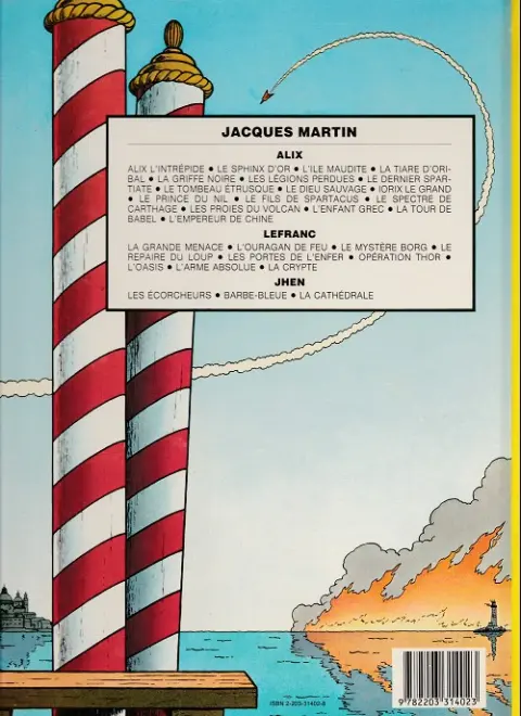 Verso de l'album Lefranc Tome 1 La grande menace