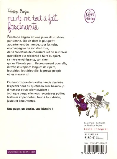 Verso de l'album Ma vie est tout à fait fascinante