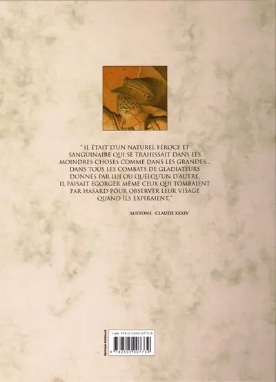 Verso de l'album Murena Tome 1 La pourpre et l'or