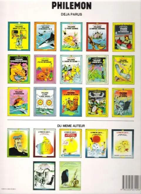 Verso de l'album Philémon Tome 8 Philémon à l'heure du second T