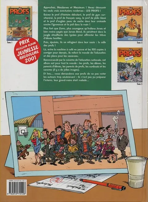 Verso de l'album Les Profs Tome 1 Interro surprise