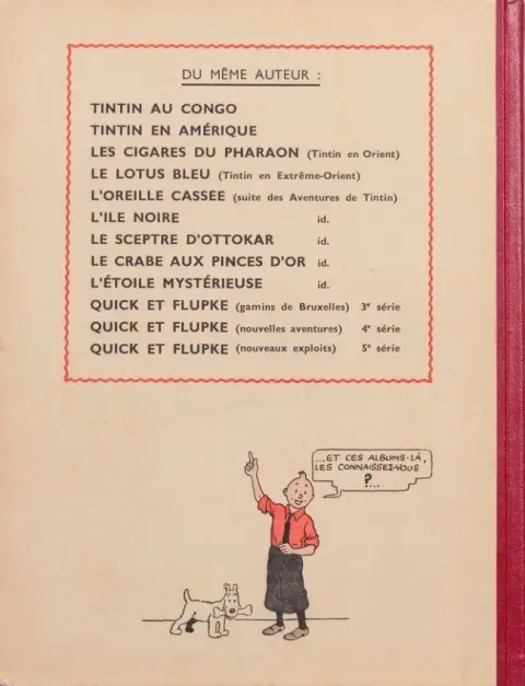 Verso de l'album Quick et Flupke - Gamins de Bruxelles 5e série
