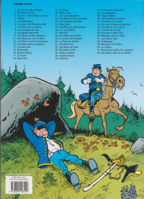 Verso de l'album Les Tuniques Bleues Tome 2 Du nord au sud