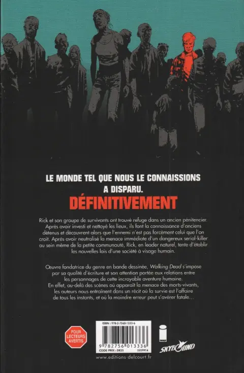 Verso de l'album Walking Dead Tome 4 Amour et mort