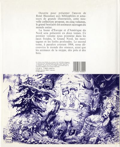 Verso de l'album Animaux sauvages d'Europe et d'Amérique du nord Tome 1