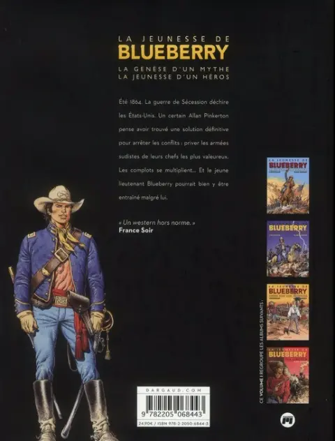 Verso de l'album La Jeunesse de Blueberry Le cycle des complots