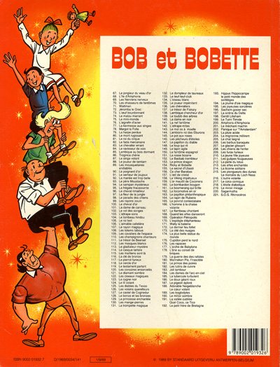Verso de l'album Bob et Bobette Tome 221 S.O.S. rhinocéros
