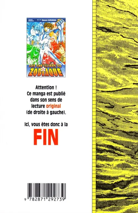 Verso de l'album Saint Seiya - Les Chevaliers du Zodiaque 25 L'Ultime Éclipse