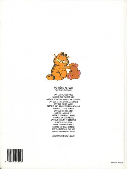 Verso de l'album Garfield Tome 17 N'est pas un cadeau !