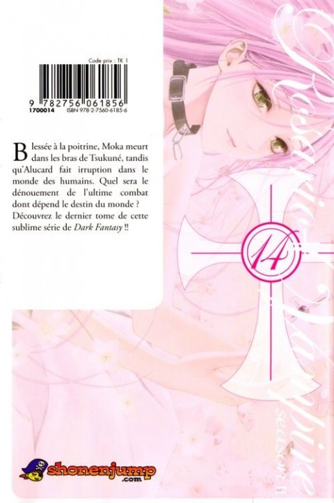 Verso de l'album Rosario + Vampire 14