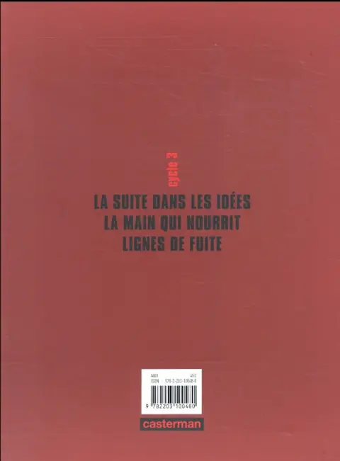 Verso de l'album Le Tueur Cycle 3