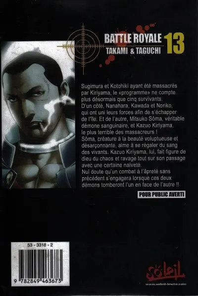 Verso de l'album Battle Royale 13