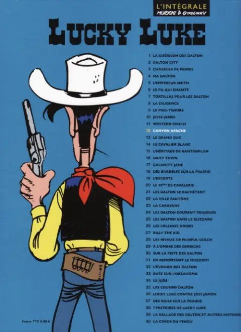Verso de l'album Lucky Luke Tome 12 Canyon Apache