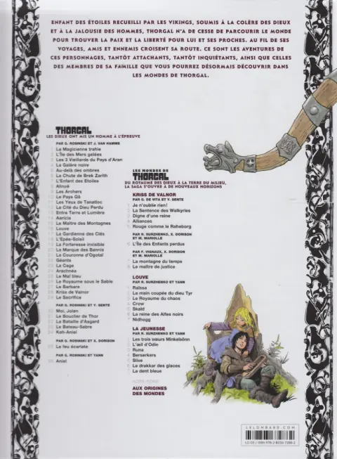 Verso de l'album Les mondes de Thorgal - La Jeunesse de Thorgal Tome 7 La dent bleue