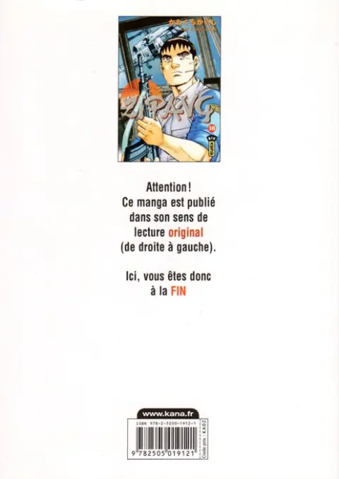 Verso de l'album Zipang 38