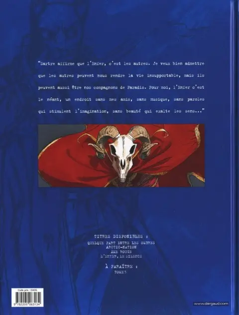 Verso de l'album Blacksad Tome 4 L'enfer, le silence