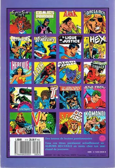 Verso de l'album Comics Parade Album N° 4