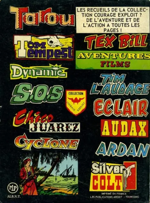 Verso de l'album Cyclone Album N° 2