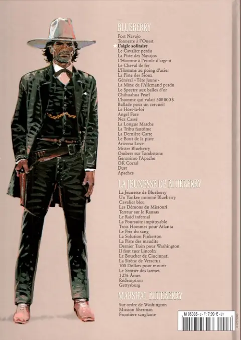 Verso de l'album Blueberry La Collection Tome 3 L'Aigle solitaire