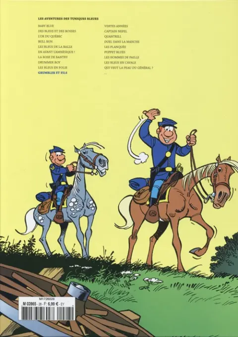 Verso de l'album Les Tuniques Bleues La Collection (Dupuis) Tome 33 Grumbler et fils