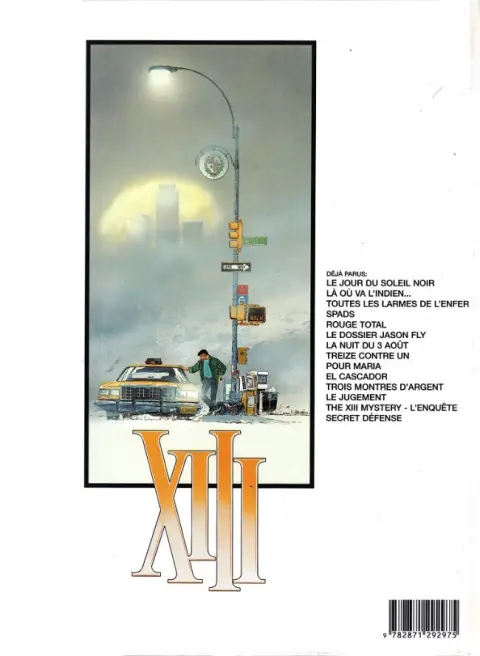 Verso de l'album XIII Tome 14 Secret défense