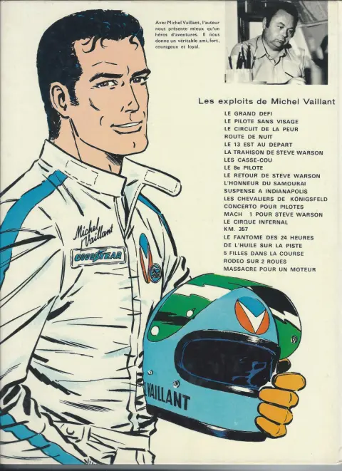 Verso de l'album Michel Vaillant Tome 7 Les casse-cou