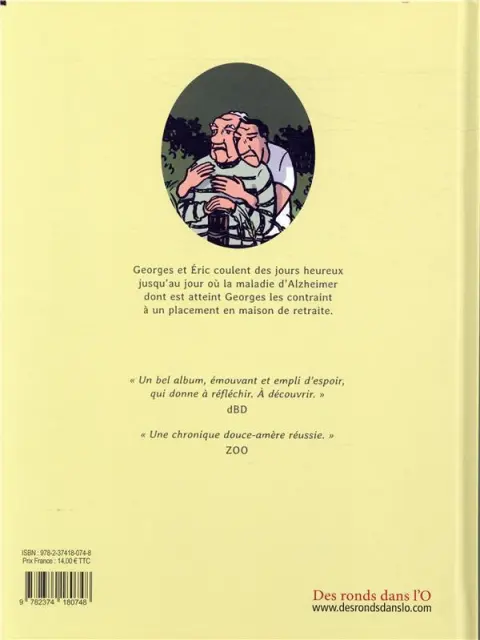 Verso de l'album Au coin d'une ride